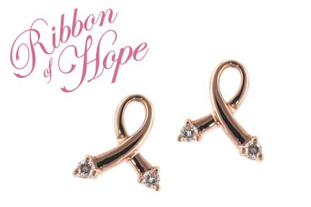 A000-72687: PINK GOLD EARRINGS .07 TW