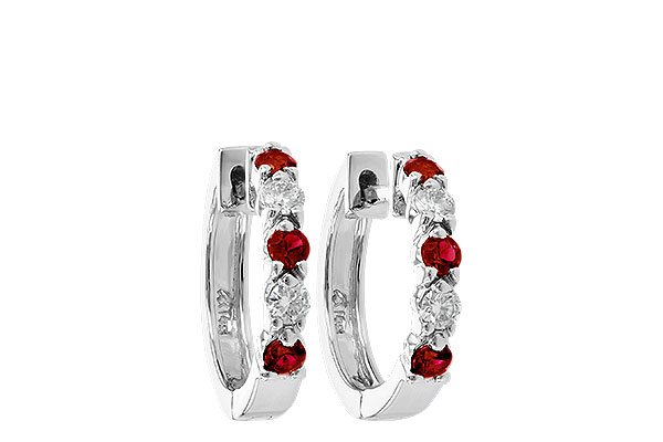 A001-58114: EARRINGS .33 RUBY .52 TGW