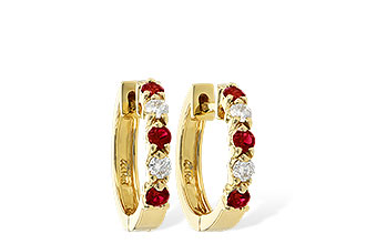 A001-58114: EARRINGS .33 RUBY .52 TGW