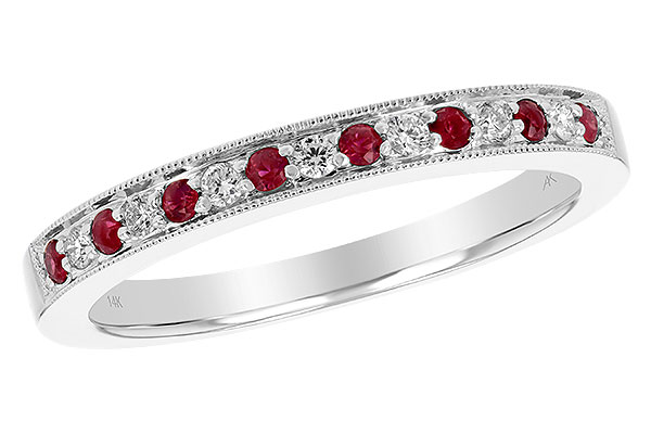 A184-33569: LDS WED RG .12 RUBY .21 TGW