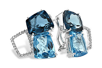 A188-85450: EARR 10.80 BLUE TOPAZ 11.00 TGW