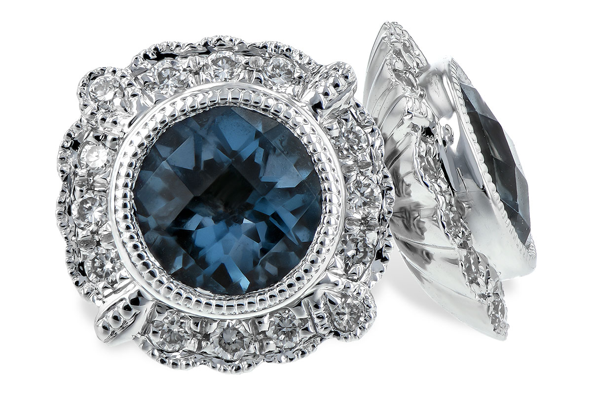 A189-75387: EARR 1.03 BLUE TOPAZ 1.17 TGW