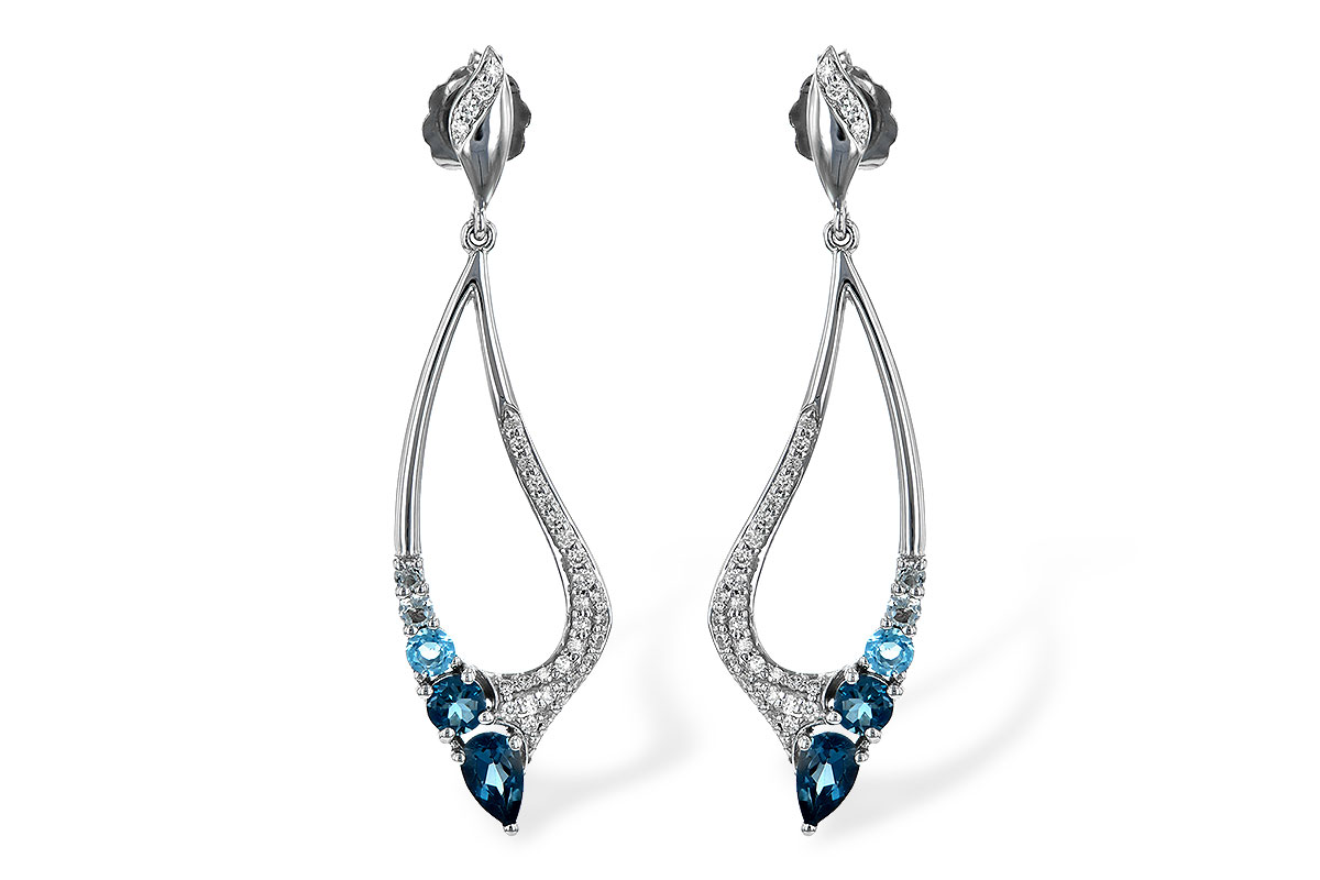 A189-79923: EARR .98 BLUE TOPAZ 1.25 TGW