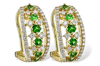 A190-64505: EARR .46 GREEN GARNET .86 TGW