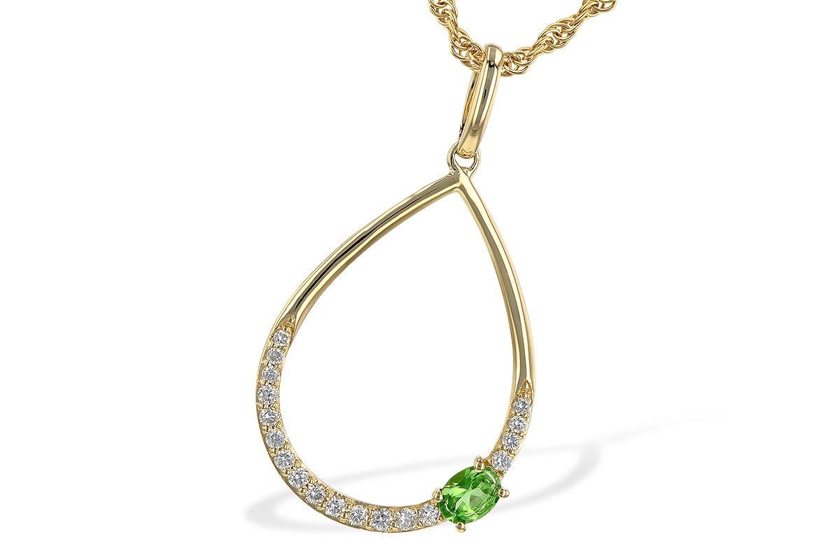 A190-71778: NECK .17 GREEN GARNET .26 TGW