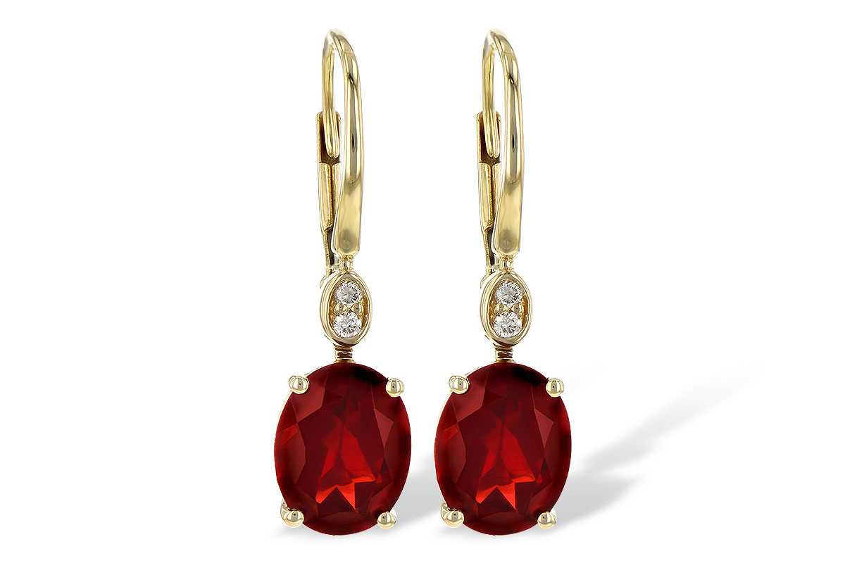 A190-72650: EARR 3.45 TW GARNET 3.50 TGW (9x7MM GAR)