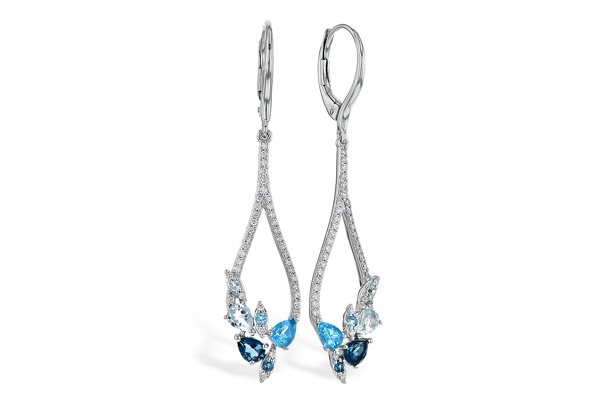 A273-40878: EARR 1.08 BLUE TOPAZ 1.35 TGW