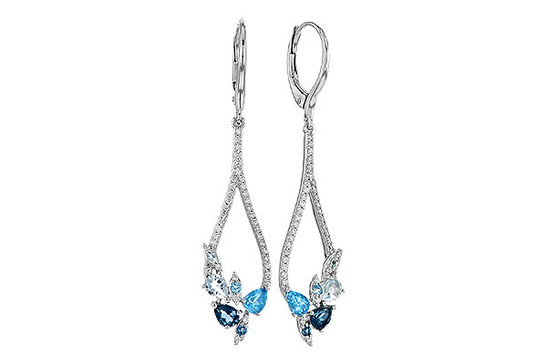 A273-40878: EARR 1.08 BLUE TOPAZ 1.35 TGW