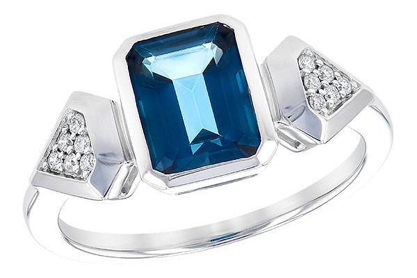 A273-45396: LDS RG 2.03 LONDON BLUE TOPAZ 2.10 TGW