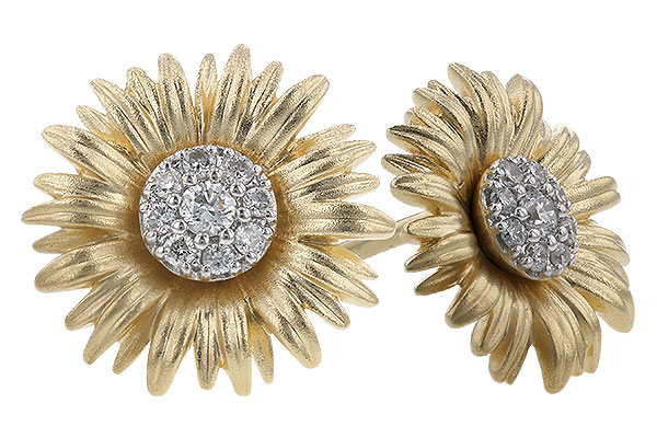 A274-31769: H274-30877 W/ YG PETALS & WG SETTINGS .14 TW