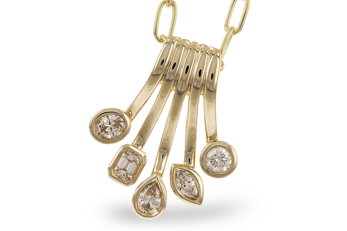 A274-35441: NECKLACE .42 TW FANCY CUT DIAMONDS (18")