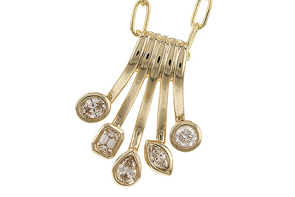 A274-35441: NECKLACE .42 TW FANCY CUT DIAMONDS (18")