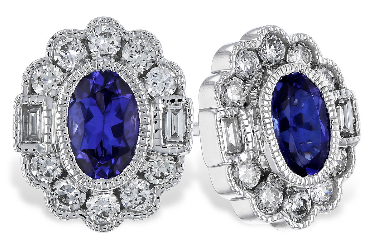 A275-19969: EARRINGS .93 TW TANZANITE 1.40 TGW