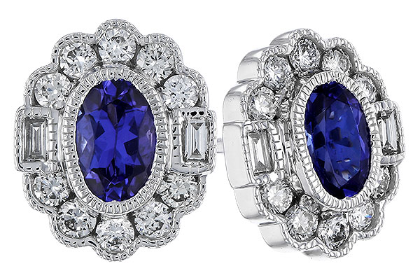 A275-19969: EARRINGS .93 TW TANZANITE 1.40 TGW