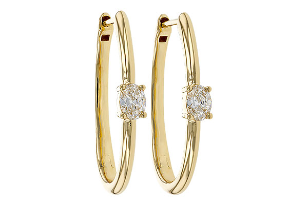 A275-22650: EARRINGS .47 TW OVAL DIAMONDS