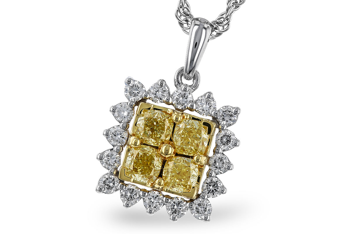 A275-22678: NECK .76 FANCY YELLOW DIAMONDS 1.09 TW