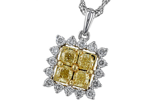 A275-22678: NECK .76 FANCY YELLOW DIAMONDS 1.09 TW