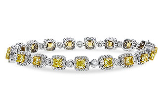 A275-22687: BRACELET 4.37 FANCY YELLOW DIAS 7.12 TW (7")