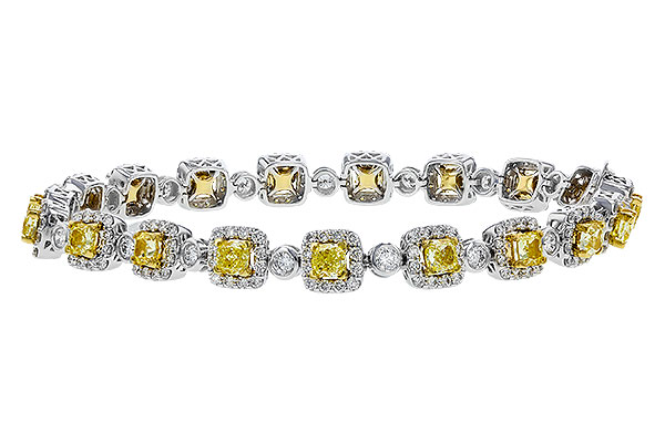 A275-22687: BRACELET 4.37 FANCY YELLOW DIAS 7.12 TW (7")