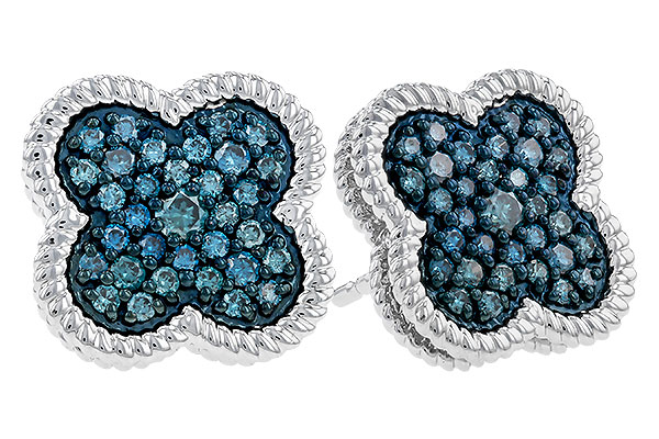 A275-23623: EARRINGS .50 TW BLUE DIAS