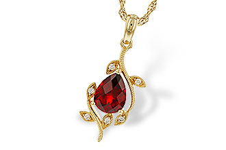 A275-25387: NECKLACE 1.34 GARNET 1.39 TGW (8X6MM GAR)