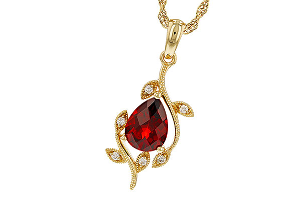A275-25387: NECKLACE 1.34 GARNET 1.39 TGW (8X6MM GAR)