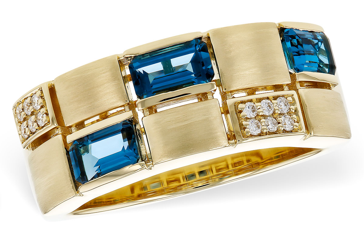 A275-25432: LDS RG .94 LONDON BLUE TOPAZ 1.00 TGW