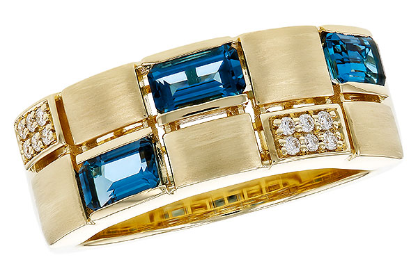 A275-25432: LDS RG .94 LONDON BLUE TOPAZ 1.00 TGW