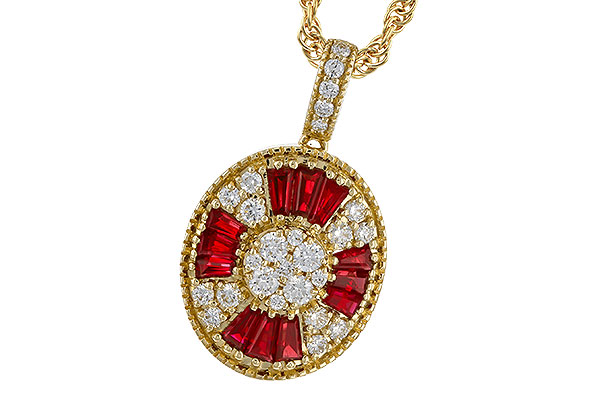 A275-25450: NECKLACE .54 TW RUBY .78 TGW