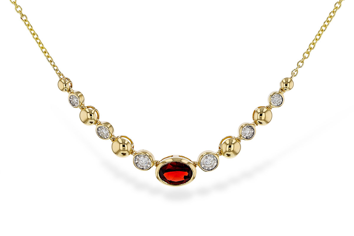 A275-26305: NECKLACE .88 GARNET 1.00 TGW (17")