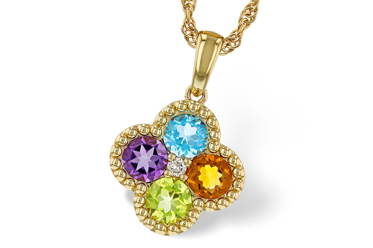 A275-27232: NECKLACE 1.26 SEMI-PREC (AMY,BT,CIT,PER) 1.29 TGW