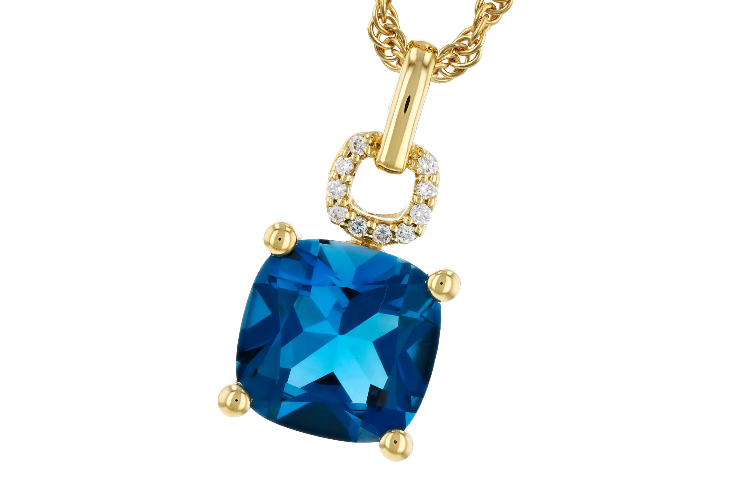 A276-11769: NECK 2.16 LONDON BLUE TOPAZ 2.18 TGW (8MM LBT)