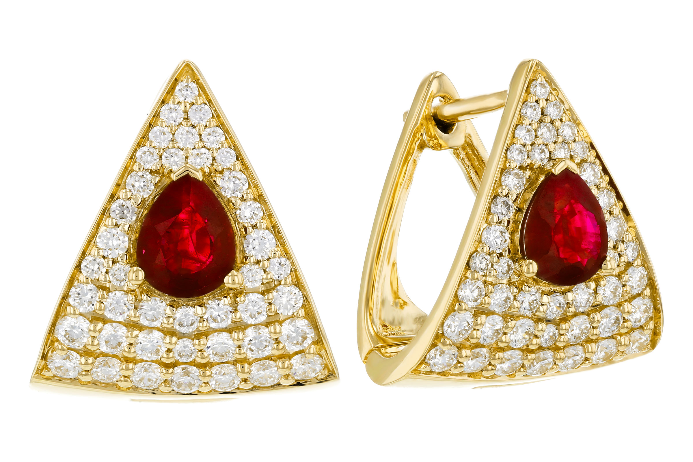 A276-11796: EARRINGS .63 TW RUBY 1.18 TGW (5x4MM RU)
