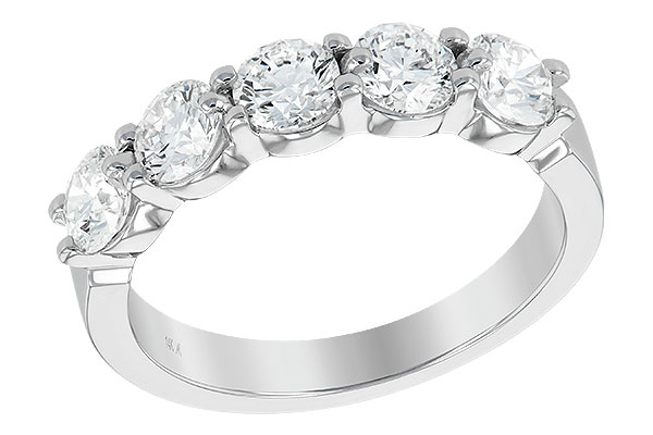 B186-16323: LDS DIA WED RG 1.50 TW (5 STONES)