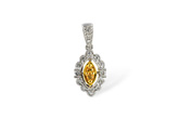 B187-07187: PENDANT .07 YELLOW SAPP .22 TGW