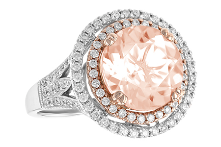 B188-86278: LDS RG 3.94 MORGANITE 4.50 TGW