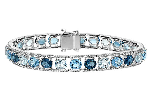 B189-75378: BRACELET 16.54 BLUE TOPAZ 17.78 TGW