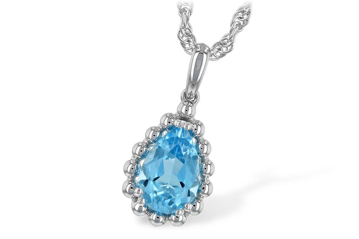 B189-77259: NECKLACE 1.55 CT BLUE TOPAZ