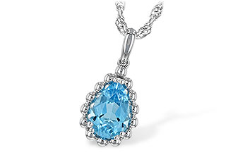 B189-77259: NECKLACE 1.55 CT BLUE TOPAZ