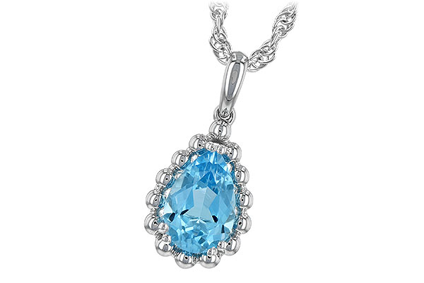 B189-77259: NECKLACE 1.55 CT BLUE TOPAZ