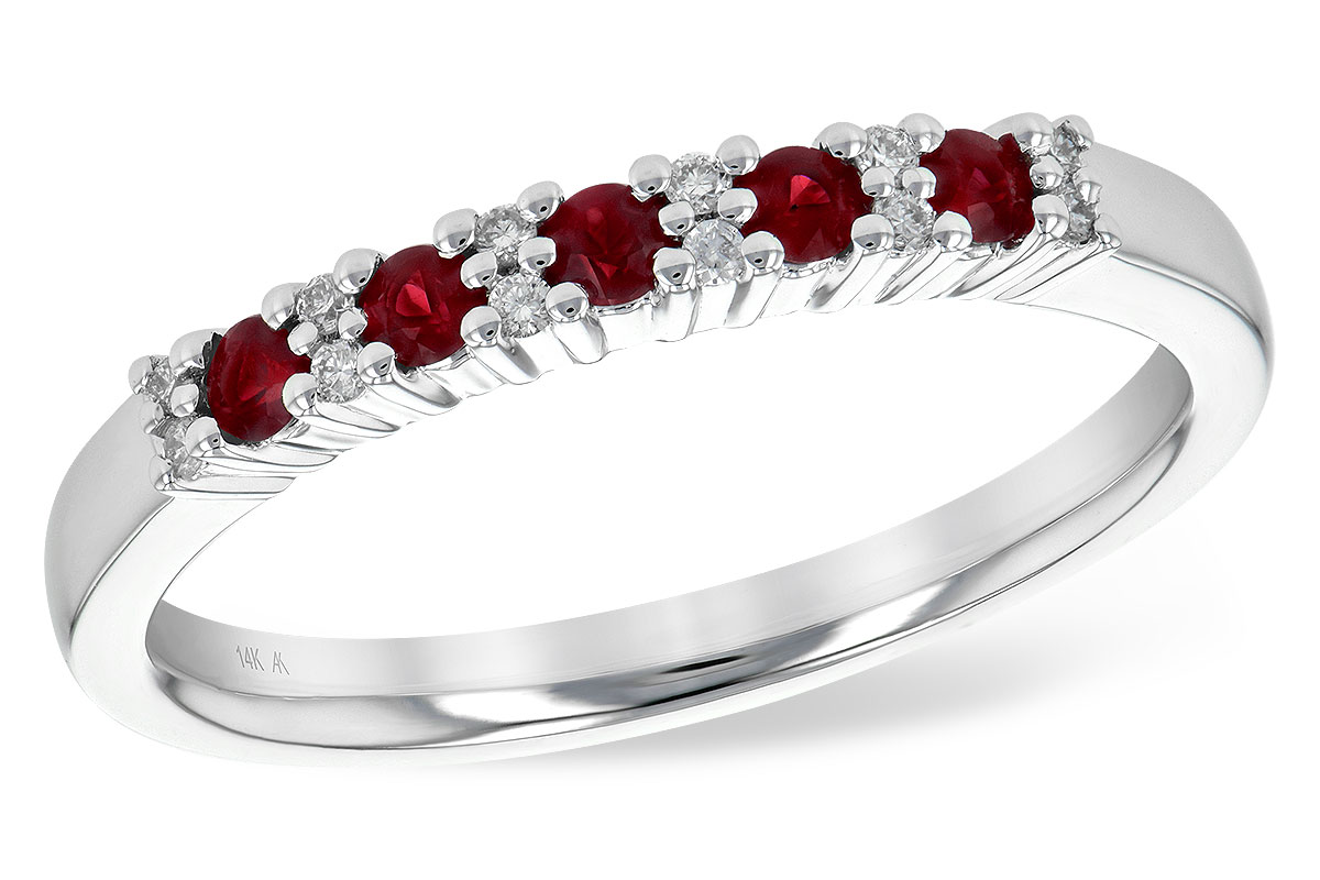 B190-65450: LDS WED RG .22 RUBY .29 TGW