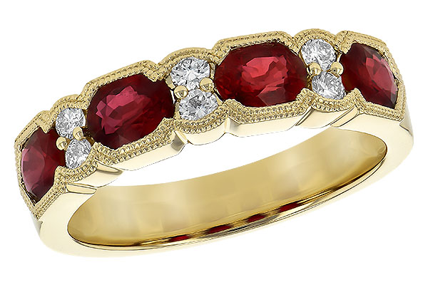 B190-66341: LDS WED RG 1.66 RUBY 1.84 TGW (5x4MM RUBY)