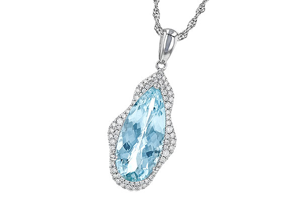 B190-69941: NECK 3.97 AQUAMARINE 4.20 TGW