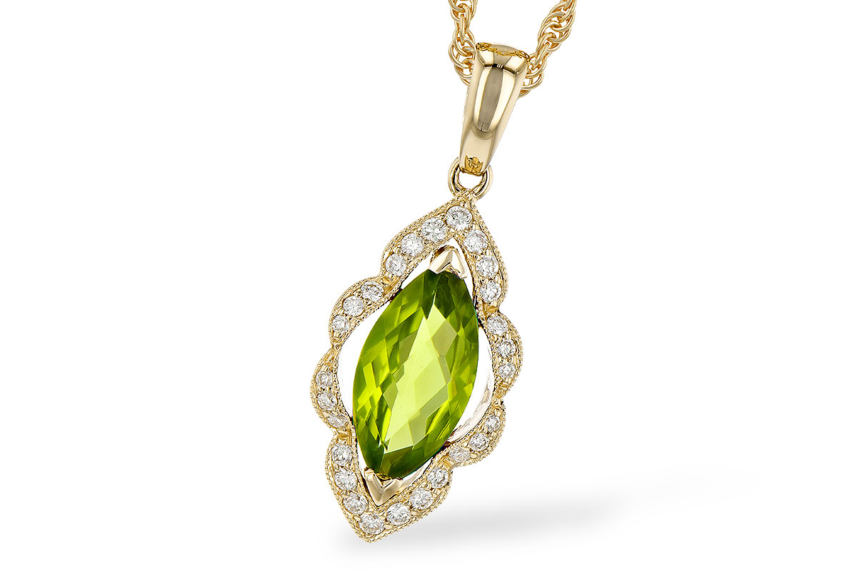 B190-69978: NECK .94 PERIDOT 1.05 TGW