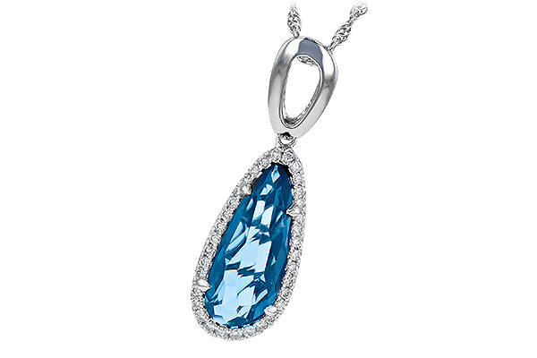 B190-71732: NECK 3.31 LONDON BLUE TOPAZ 3.50 TGW