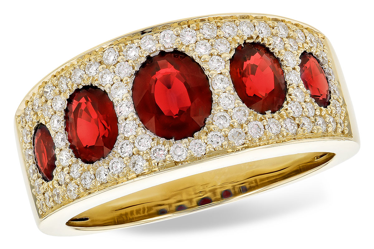 B273-40841: LDS WED RG 1.60 TW RUBY 2.00 TGW