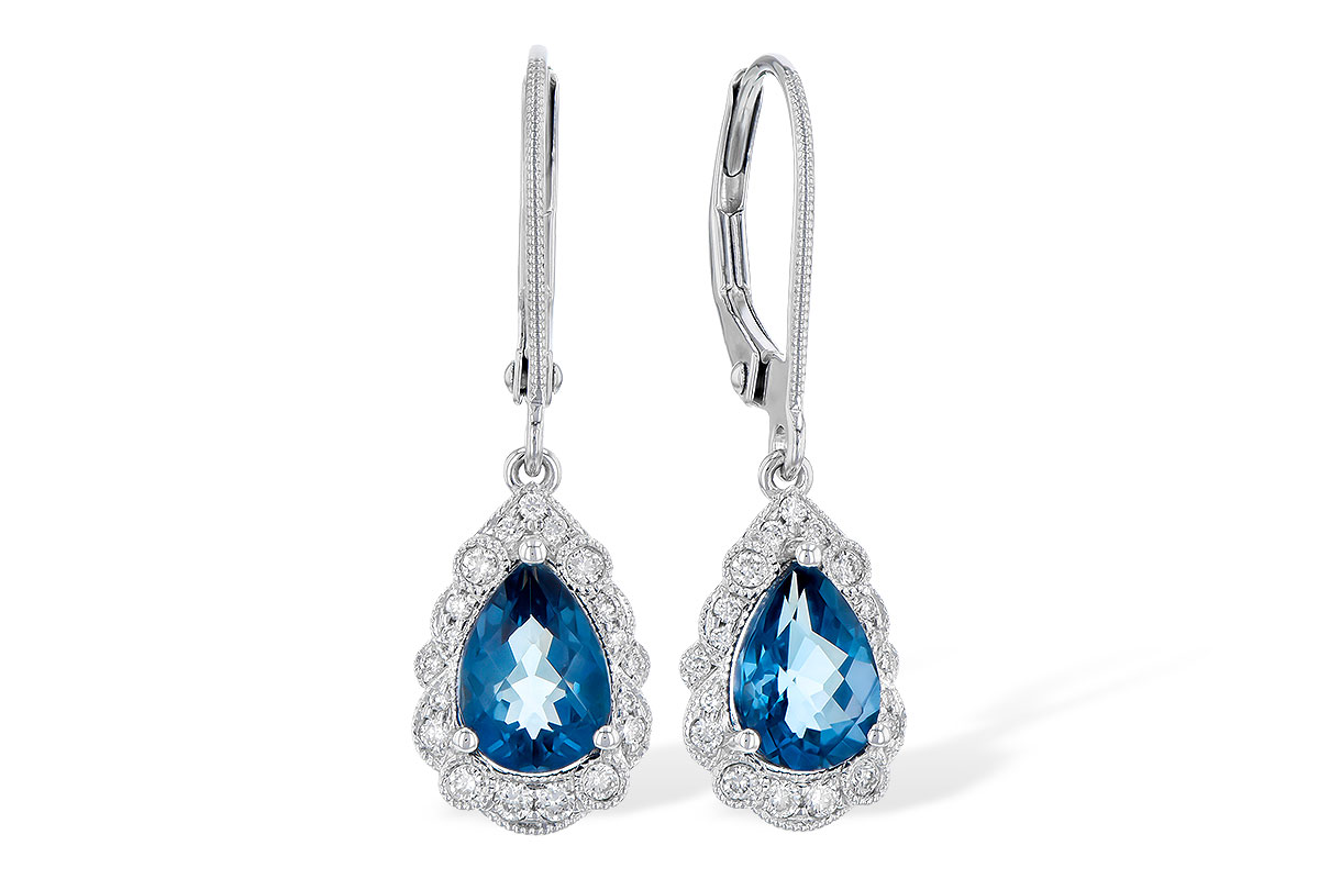 B273-44541: EARR 1.48 TW LONDON BLUE TOPAZ 1.63 TGW