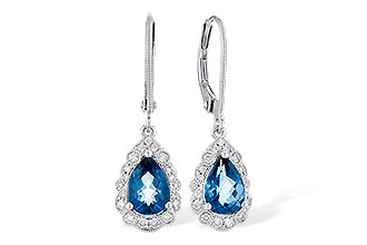 B273-44541: EARR 1.48 TW LONDON BLUE TOPAZ 1.63 TGW