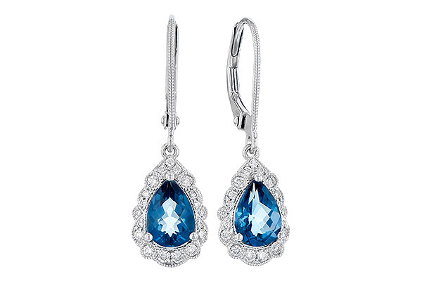 B273-44541: EARR 1.48 TW LONDON BLUE TOPAZ 1.63 TGW