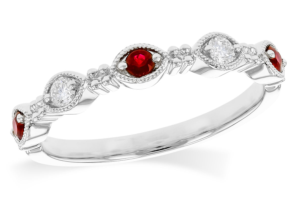 B274-29996: LDS WED RG .14 TW RUBY .23 TGW